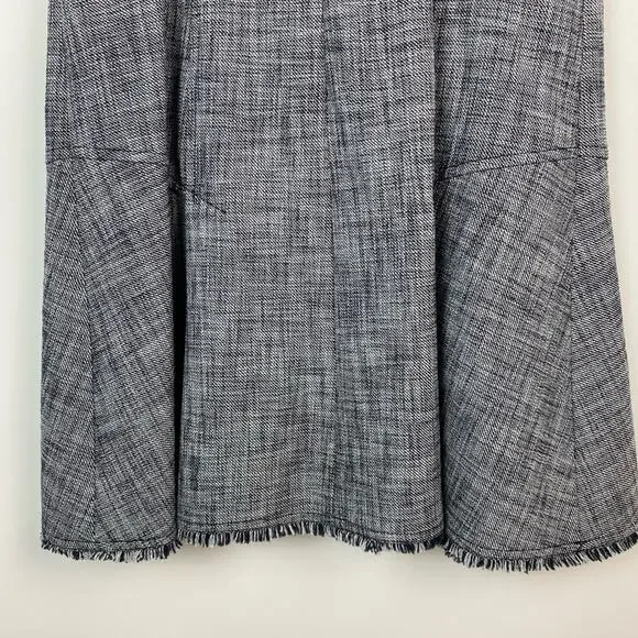 Rebecca Taylor Women's Sleeveless Slub Twill Dress Black and White Size 8 - Picture 10 of 11